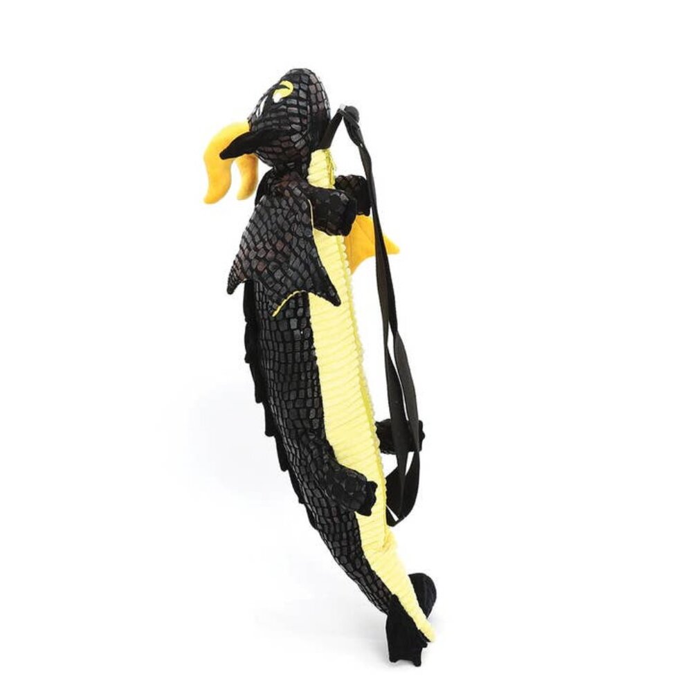 NEW SPOOKYVILLE CRITTERS Black Dragon Plush Sling Backpack